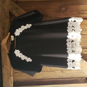 Kate spade black and white top size 4